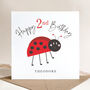 Personalised 1st / 2nd Birthday Card: Ladybird Design, thumbnail 6 of 6