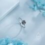 Sterling Silver One Carat Mystic Black Cz Ring, thumbnail 2 of 12
