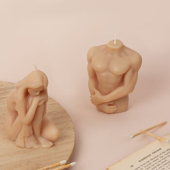 G Decor Male Torso And Crouching Female Candles, 2 of 7