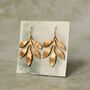 Gold Leaf Earrings, thumbnail 10 of 10
