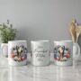 Personalised Dappled Silver Dachshund Floral Summer Dog Wreath Gift Keepsake Mug, thumbnail 2 of 2