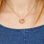 Rose Gold Plated 50th Birthday Rings Necklace, thumbnail 3 of 4