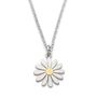 Aster Flower Pendant Necklace In Silver And 18ct Gold, thumbnail 2 of 7
