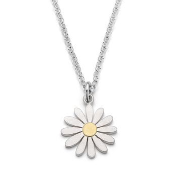Aster Flower Pendant Necklace In Silver And 18ct Gold, 2 of 7