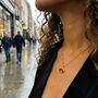 Siren’s Teardrop Sunset Citrine Necklace Gold Or Silver, thumbnail 3 of 4