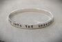 Personalised Flat Fronted Silver Bangle –, thumbnail 1 of 4
