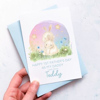 Personalised 1st Father's Day Woodland Animals Card, 2 of 7