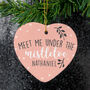 'Under The Mistletoe' Personalised Tree Decoration, thumbnail 2 of 4