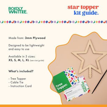 Personalised Christmas Tree Topper Star, 5 of 6