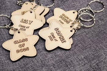 Personalised Class Of 2026 Star Keyring For Six Leaver, 8 of 8