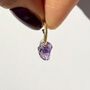 9ct Gold Natural Amethyst Hoops, thumbnail 3 of 4