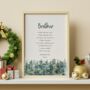 Brother Christmas Gift Personalised Xmas Poem Print, thumbnail 1 of 9