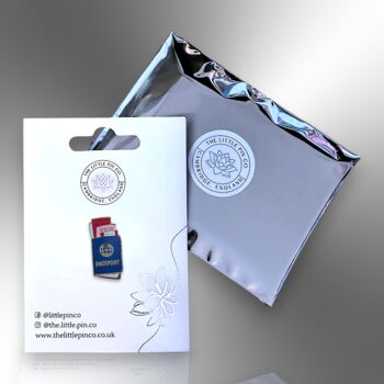 Blue Passport With Tickets Small Hard Enamel Pin, 6 of 9