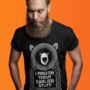 Funny Muso Bear Music Adult Men's T Shirt, thumbnail 1 of 7
