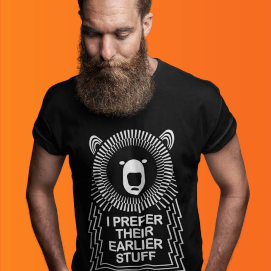Funny Muso Bear Music Adult Men's T Shirt By Restless Wears ...
