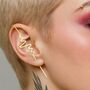 Heartbeat Rose Gold Plated Silver Ear Cuff Earring, thumbnail 2 of 5