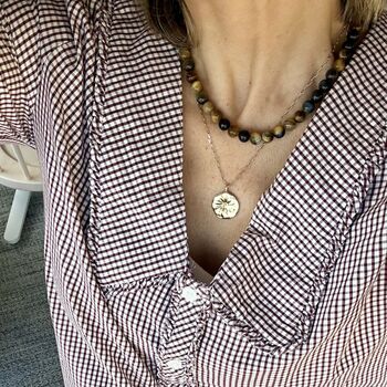 Edie Sterling Silver Tiger's Eye Necklace, 6 of 7