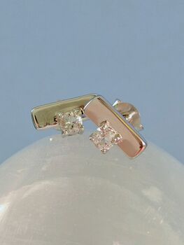 Balance Earrings Real White Topaz Gemstone, 10 of 12