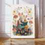 Mummy Mouse Reading Book Nursery Art Print, thumbnail 1 of 4