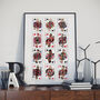 England Playing Cards Print, thumbnail 1 of 4