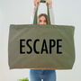 Oversized Tote Bag. Escape Bag. Large Canvas Shopper, thumbnail 4 of 5
