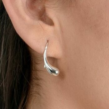 Teardrop Sterling Silver Drop Earrings, 5 of 6