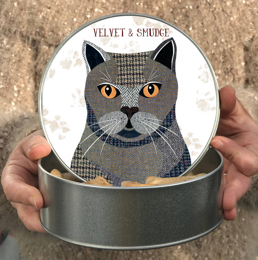 Cat Tin With Nine Personalised Designs, 1 of 9