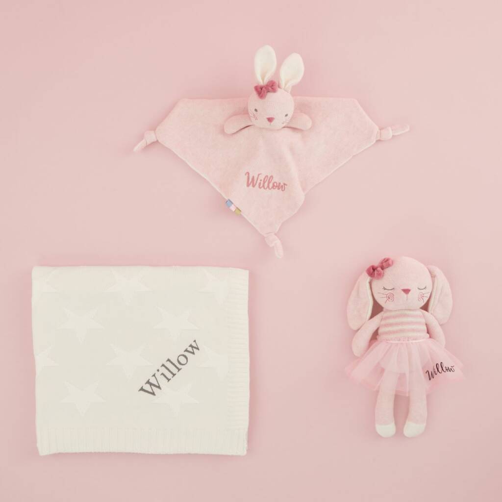 personalised pink bunny