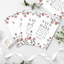 Personalised Wedding Invites 'Save The Date' Pink Floral Set Of 36, thumbnail 2 of 5