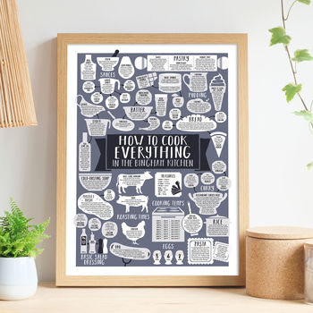 Personalised Kitchen Print How To Cook Everything, 6 of 12