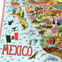Mexico Illustrated Map Print, thumbnail 2 of 4