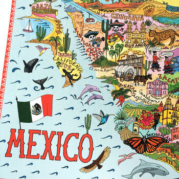 Mexico Illustrated Map Print, 2 of 4