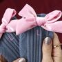 Personalised Velvet Bow Cashmere Wool Bed Socks Gift, thumbnail 5 of 8