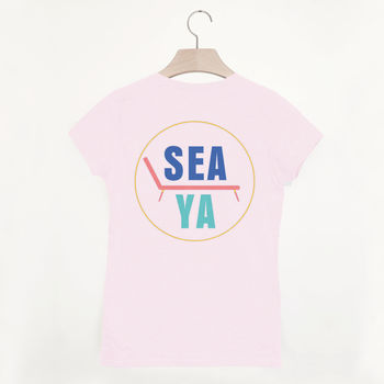 Sea Ya Women's Beach Slogan T Shirt, 6 of 6
