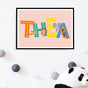 Kids Animal Alphabet Letter Name Print, 8 of 12