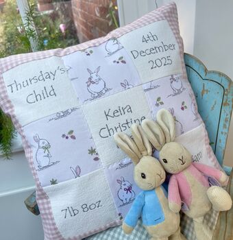 Personalised Bunny Memory Cushion**, 9 of 9