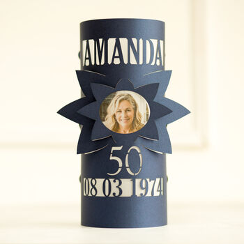 90th Birthday Lantern Photo Centrepiece Personalised, 5 of 7