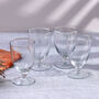 G Decor Yaki Set Of Four Handmade Hammered Glass Wine Goblets Handblown Stemmed Glasses, thumbnail 4 of 4