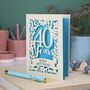 Personalised Papercut 40 Years Wedding Anniversary Card, thumbnail 6 of 7