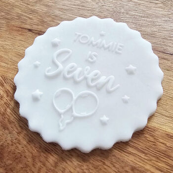 Personalised Happy Birthday Cupcake Debosser Stamp, 4 of 6