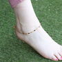Golden Brass Multicolour Beads Foot Indian Payal Anklet, thumbnail 2 of 8