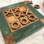 Couples Inititals Customised Noughts And Crosses, Wood Resin Tic Tac Toe, thumbnail 9 of 11