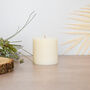 Lino Print Botanical Candle Pot With Refill Blush Pink, thumbnail 7 of 7