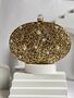 Maeve Gold Oval Brass Clutch, thumbnail 1 of 6