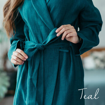 Linen Robe For Women | Natural Bathrobe, 2 of 12