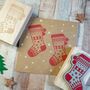 Christmas Pattern Stocking Rubber Stamp, thumbnail 1 of 2