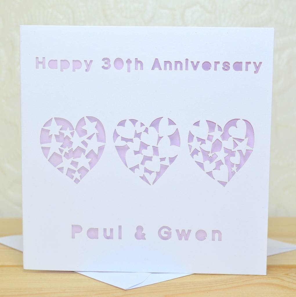 Personalised Laser Cut Anniversary Heart Card By Sweet Pea Design ...