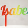 Personalised Cake Topper, Rainbow, thumbnail 3 of 6