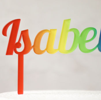 Personalised Cake Topper, Rainbow, 3 of 6