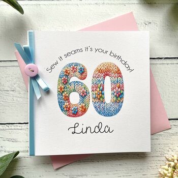 Knitting/Crochet Lover Birthday Card, Any Age, 7 of 7